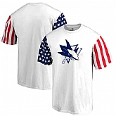 Men's San Jose Sharks Fanatics Branded Stars & Stripes T-Shirt White FengYun,baseball caps,new era cap wholesale,wholesale hats